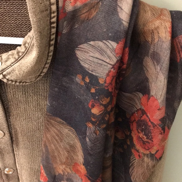 PBJ Blues Long Jacket with Matching Scarf. - Picture 8 of 9